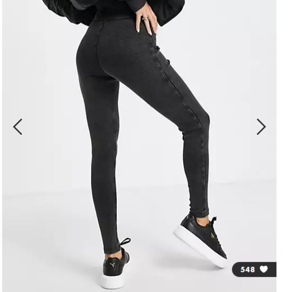 NEW! Rib legging in washed black - Picture 2 of 4